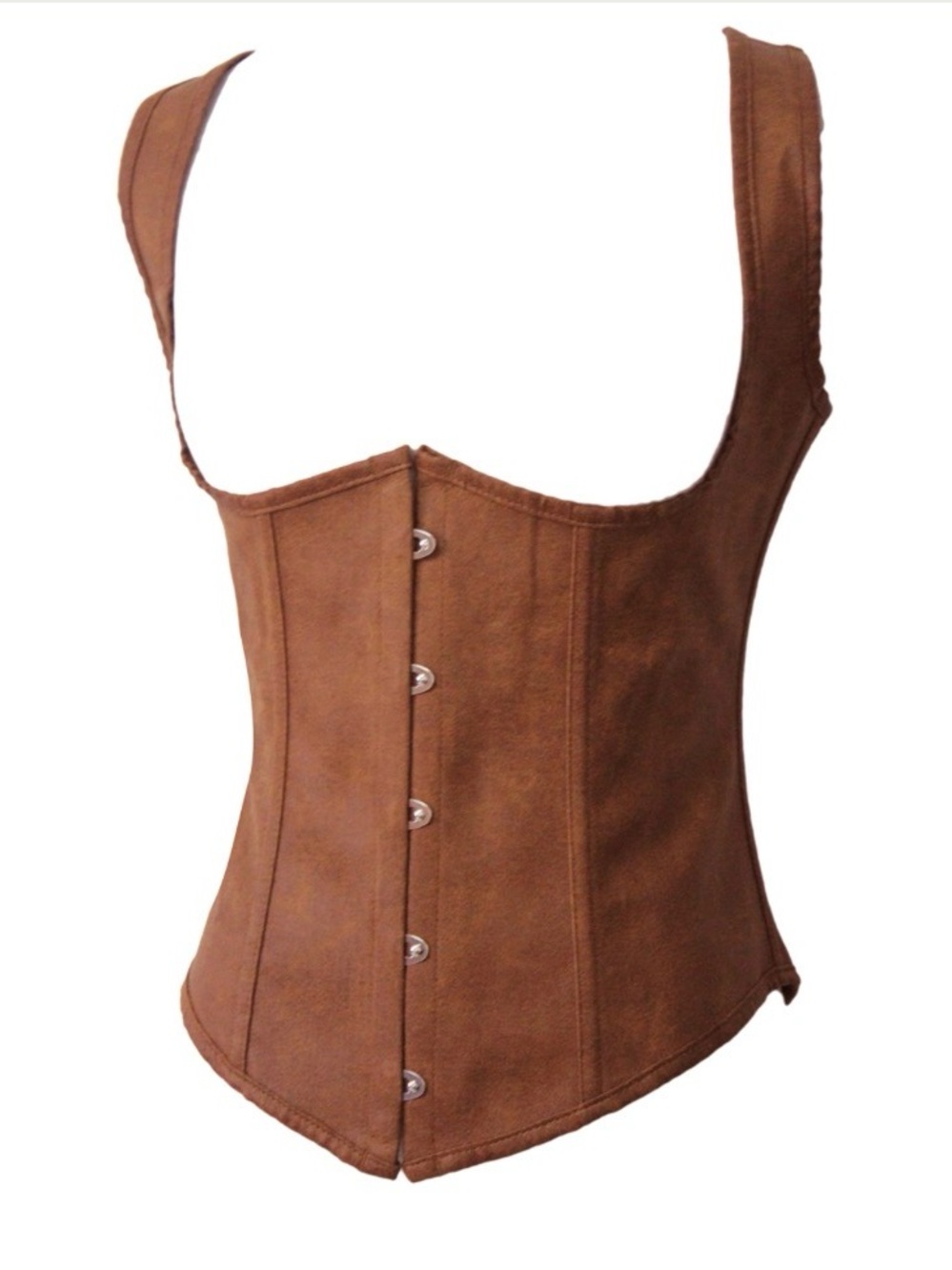 Brown Underbust Corset Tank Top - Women’s 3XL - Medieval/renaissance Costume
